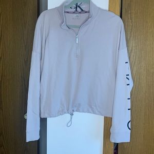 NWT Calvin Klein quarter zipped cropped athletic hoodie